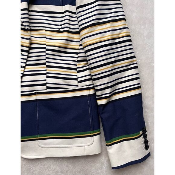 Tommy Hilfiger Preppy Americana Double Breasted Long Sleeve Striped Blazer - Picture 6 of 16
